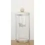 Italo Ottinetti Glass Jar Alluminium Lid Wooden Knob 1 Litre Ri, Metallic, one Size