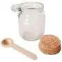 HeiHy Empty Clear Glass Storage Container Bottle Jars with Cork Stopper and Wooden Spoon HeiHy Empty Clear Glass Storage Container Bottle Jars with Cork Stopper and Wooden Spoon