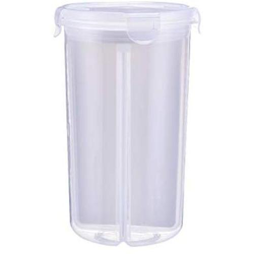 BATEER Airtight Dry Food Storage Container with 4 Compartments Kitchen Pantry Storage Bin for Flour, Snacks, Nuts