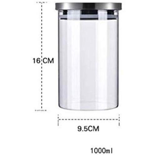 Creative Glass Storage Jar Transparent Food Storage Jar For storage Seal Tight Jar (9.5x15cm)