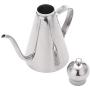 GTJXEY Stainless Steel Olive Oil Can Dispenser Pot Drizzler Canister Deluxe Silver ColorKitchen Tools Food Jar Cruets Utensil Storage