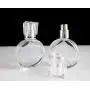 1PC 25ml/0.84oz Upscale Empty Refillable Round Clear Glass Fine Mist Sprayer Bottle Perfume Atomizer Cosmetic Dispenser Container Storage Jar Pot Holder For Fragrance Cologne Toner Emollient Water