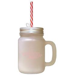 Soft Pink Earth Has No Sorrow That Cannot Heal Heaven Frosted Glass Mason Jar With Straw