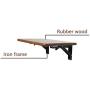 Spice Rack Wall Mount Single Foldable Holder Self Adhesive Storage Jar Organizer Multi-Function Solid Wood Shelf Container For Kitchen Bathrooms Pantry Cabinet Storage (Size : XL)