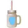 Light Blue Black Tan Virginia Foxhound Silhouette Frosted Glass Mason Jar With Straw Light Blue Black Tan Virginia Foxhound Silhouette Frosted Glass Mason Jar With Straw