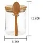 ZXYWW 4 Piece Set Glass Food Storage Jar 16 OZ (450 ML) with Airtight Seal Bamboo Lid and Spoon, Great for Snack/Coffee/Spice/Cereal ZXYWW 4 Piece Set Glass Food Storage Jar 16 OZ (450 ML) with Airtight Seal Bamboo Lid and Spoon, Great for Snack/Coffee/Spice/Cereal