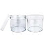 3Pieces 10oz/300g/300ml Acrylic Leak Proof Container Jars with White Lids