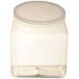 Pack of 4 Plastic Candy Containers With Lids ? Retro Plastic Clear Candy Container Counter-top Jars - Easy Refill Wide Mouth Opening For Easy Refill
