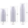 erioctry 6Pcs 15ml White Empty Portable High-Grade Plastic Airless Vacuum Pump Bottle Vial Travel Mini Bayonet Cream Lotion Toner Container Pot (15ml)