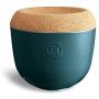 Emile Henry EH348763 Garlic Jar, Ceramic, 14.6 x 14.6 x 13.4 cm, Ceramic, Feu Doux, 14,6 x 14,6 x 13,4 cm