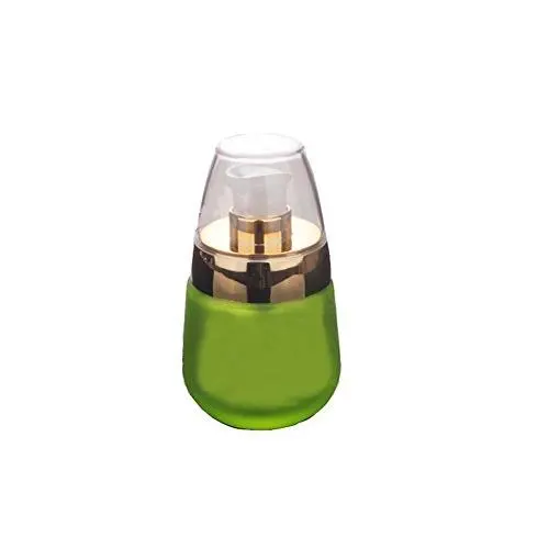 1 Stück 30ml Leerer Glasbehälter für Kosmetik, Lotion, Pumpenflasche, Dose mit Klarsichtdeckel (Grün)