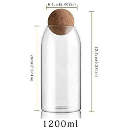 Creative Kitchen Tea Storage Bottles Glass Candy Jars With Cork Lid Spices Sugar Coffee Container Receive Organizer Cans,1200Ml Creative Kitchen Tea Storage Bottles Glass Candy Jars With Cork Lid Spices Sugar Coffee Container Receive Organizer Cans,1200Ml