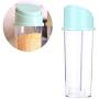 UPKOCH Clear Plastic Spice Jars Buckle Type Food Storage Containers Transparent Seasoning Box Kitchen Storage Bottles Jar with Automatic Cap (Green)