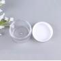 50PCS Transparent Empty Round Plastic Lotion Bottle Refillable Container Storage Tank Vial Jars Sample Packing Canister For Storing Facial Cream Loose Powder Eye Shadows Lip Balm Blush (20g/0.7oz)