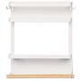 RZChome Rack Fridge Wood Organizer Refrigerator Side Storage Rack Paper Towel Holder, Rustproof Spice Jars Rack Kitchen Storage Wrap Rack Organizer Refrigerator Shelf Storage Adjustable Cabinet