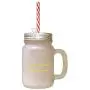 Yellow Wife Not Part Of Furniture Frosted Glass Mason Jar With Straw