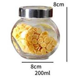 HLL Seasoning Bottle Kitchen Storage Jar, Glass Sealing Jar, Seasoning Pot, Seasoning Jar, Glass Bottle Package (7 Assembly)