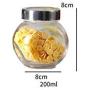 HLL Seasoning Bottle Kitchen Storage Jar, Glass Sealing Jar, Seasoning Pot, Seasoning Jar, Glass Bottle Package (8 Assembly),B