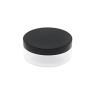 1PCS Empty Refillable Plastic Loose Powder Puff Box Foundation Make-up Powder Blush Case Container Jar Pot With Sifter Filter And Black Lid(Clear) size 30ml/1oz