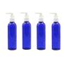 6PCS 100ML 3.4 oz BPA Free Blue With White Pumps Empty Plastic Pump Dispenser Jars Bottles Container For Bathroom Body Wash Lotion Shower Liquid Soap Cream Cosmetic Travel Foundations