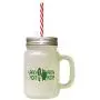 Forest Green Learn More Earn More Frosted Glass Mason Jar With Straw Forest Green Learn More Earn More Frosted Glass Mason Jar With Straw