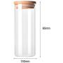 Transparent High Borosilicate Glass Kitchen Storage Bottle Store Food Ingredient Candy Biscuit Storage Jar Home Organization,Blue