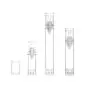 6er leere Kunststoff Airless-Vakuum-Pumpenflasche, tragbar, wiederbefüllbar, Druckflasche, Behältnis für Kosmetik, Cremes, Lotionen, Proben, Toilettenkörper (5ml)