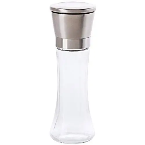 Kitchen Food Storage Jar Airtight Food Storage Kitchen Glass Jar Moisture-Proof Home Multi-Purpose Jam Bottle Cruet Slim Stainless Steel Manual Grinder