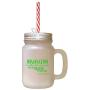 Green Imagination Is Not The Talent Of Some Men Frosted Glass Mason Jar With Straw