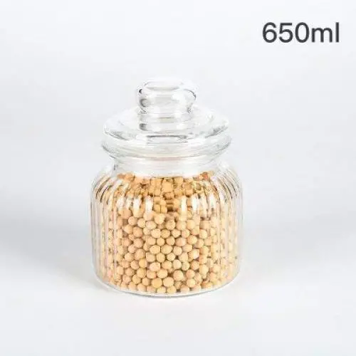 Kitchen Food Storage Jar Airtight Food Storage Sealed tank glass bottle of coarse grains of food Honey jam lemon pot little phial large storage tank Kimjang sub,650ml 1993