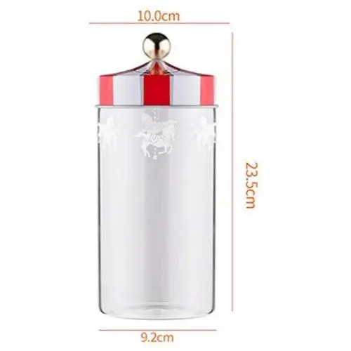 Glass Storage Jars Airtight Silicone Sealing Ring Kitchen Food Container Canister(Candy Biscuits, Dried Fruit, Milk Powder, Coffee Tea) HUAN-H (Size : C) Glass Storage Jars Airtight Silicone Sealing Ring Kitchen Food Container Canister(Candy Biscuits, Dried Fruit, Milk Powder, Coffee Tea) HUAN-H (Size : C)