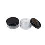 24Pcs 10G/10ML Round Clear Jars Empty Refillable Plastic Pot Jars with Black Screw Cap Lids Cosmetic Sample Containers for Lip Balms Makeup Samples Makeup Eye Shadow Face Cream Nails Powder Jewelry