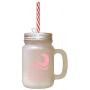 Soft Pink A Smooth Sea Never Made Skillful Sailor Frosted Glass Mason Jar With Straw