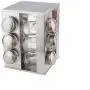 Mini Spice Jars Stainless steel cruet rotating basket food storage storage tank