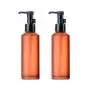 2 STÜCKE 100ML/3.4oz Bernstein Glas Pumpflaschen mit Schwarz Pumpenkappe Kosmetik Make-up Creme Lotion Probenverpackung Toilettenspülung Flüssigkeitsbehälter Flaschen Gläser für Ätherische Öle Emulsion Essenz