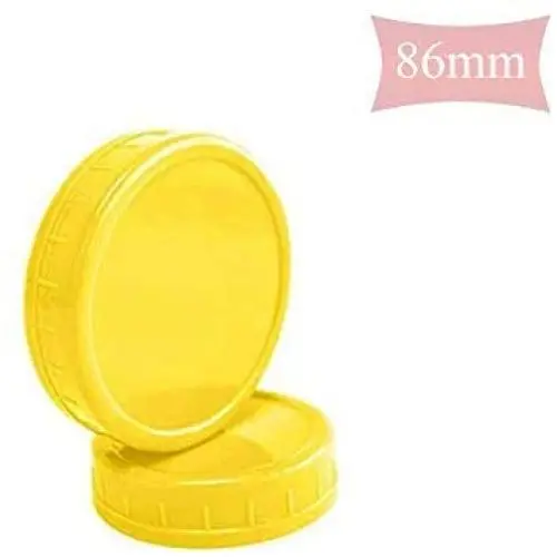 Yeldou Plastic Lids for Ball, Kerr Mason Jar and More w/Silicone Rings - 8 Regular Mouth & 8 Wide Mouth - Food Grade Colored Plastic Storage Caps fir Mason/Canning Jars- Anti-Scratch Resistant Surface