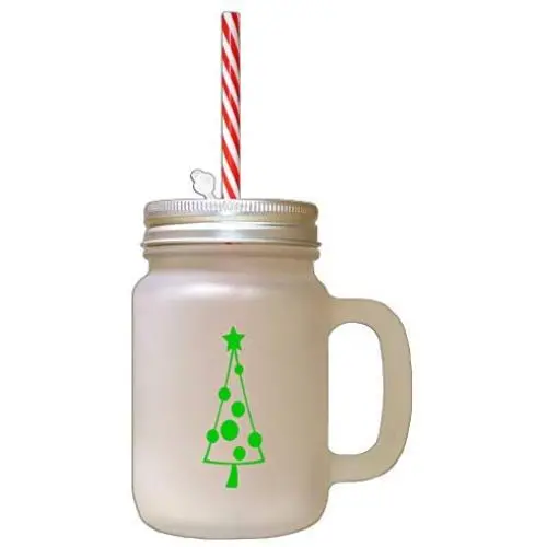 Style Sapin de Noël Vert – 7 Jars en Verre Froissés avec Pailles Style Sapin de Noël Vert – 7 Jars en Verre Froissés avec Pailles