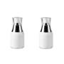 2Pcs 1oz White Plastic Airless Pump Vacuum Bottles-Empty Portable Cosmetic Makeup Storage Containers Pot Jar Lotion Pump Bottle Cosmetic Cream Toiletries Liquid Storage Containers(White)