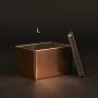 Portable Travel Tea Caddy Mini Metal Iron Box Tea Set Accessories Sealed Boxes Storage Jars Container Jewelry Organizer,Black-M