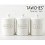 Canisters Sets for the Kitchen, Safer and Healthier Ceramic Kitchen Canisters set of 3 for Saving Coffee Tea Sugar Jars with Airtight Lids White Canister Food Storage jars TAWCHES TC001(B White 3pcs)