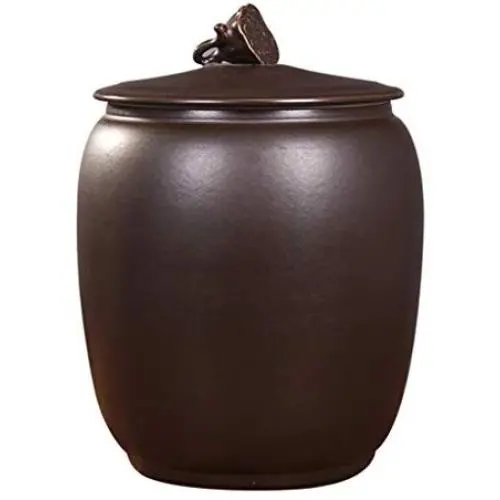 Keramik Lebensmittelbehälter mit Deckeln, Große Luftdichte Behälter & Gläser für Pantry, Rustikaler Hausdekor, Organisation & Lagerung von Mehl, Snacks, Zucker, Kaffee, Müsli (10L/15L)