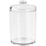MetroDecor mDesign Kitchen Storage Jar for Treats, Cookies, Candy, Chocolate - Set of 2, Clear