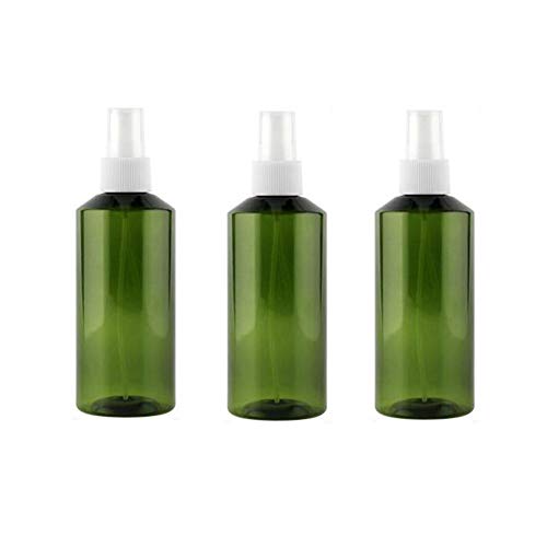 3PCS 200ML/6.8OZ Plastic Refillable Empty Mist Spray Bottles for Essential Oils Container Travel Bottle Cosmetic Liquid Makeup Water Essences Dispense Fine Mist Spray Vials Jar Leak Proof(Random Head)