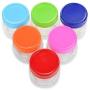 Round Mason Jar Lids Colored Plastic Storage Caps 6 Regular Mouth and 6 Wide Mouth Leak proof Canning Cover for Ball Kerr Glass Mason Jars