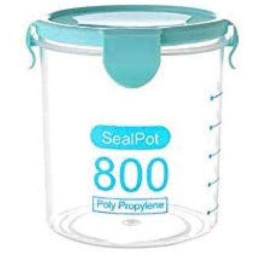 Daliuing Convenient Practical Sealed Jars Plastic Spice Jars Mini Rim Clip Sealed Jars for Storaging Blue