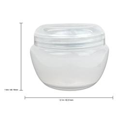 Beauticom 12 Pieces 30G/30ML (1 Oz) White Frosted Container Jars with Inner Liner for Pills, Medication, Ointments and Other Beauty and Health Aids - BPA Free