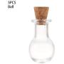 Glass Jars Bottles With Cork Stoppers 5pcs/pack Mini Glass Cork Bottles Empty Sample Jars Wishing Bottle Wedding Home Decoration Pendants Cork Stopper Storage Vial