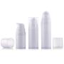 3Pcs Portable White Empty Refillable Airless Vacuum Pump Bottles Set Jars Vial Container For Cream Lotion Toner Make-up Foundations Travel Cosmetic Beauty Oil Serums(15ML / 0.5oz)