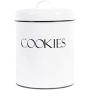 Vintage Cookie Jar mit Luftdichter Deckel, Niedlicher Cookie Behälter, Dekorativer Küchen-Lebensmittelhalter für Kekse, Butterkekse und gebackene Köstlichkeiten, Weiß