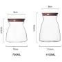 Kitchen Organizer Grain Storage Tank Food Sealed Can Transparent Glass Coffee Beans Storage Jar Tea Can With Bamboo Lid,1100ML